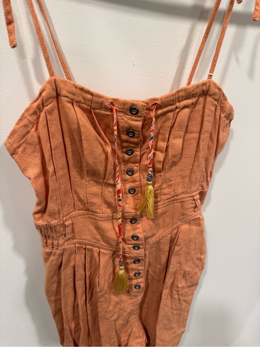 Free People Orange Jumpsuit